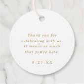 Doop Eerste Communie Goud God Zegen Kruis Bedankjes Labels (Achterkant)