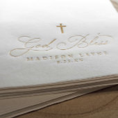 Doop Eerste Communie Goud God Zegen Kruis Folie Servetten