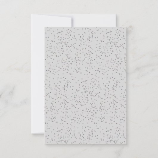 Doop Eerste Heilige Communie Zilver RSVP Kaartje (Achterkant)