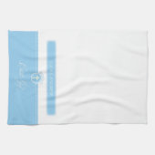 Doop, eigen naam, Blauwe kind van God Theedoek (Horizontaal)