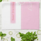 Doop, eigen naam, gefeliciteerd roze kind o theedoek (Gevouwen)