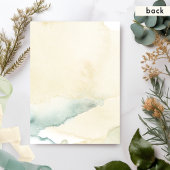 Doop, Elegant groen en Waterverf jongen/meisje Kaart