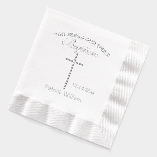 Doop Elegant Kruis Folie Servetten (Links)