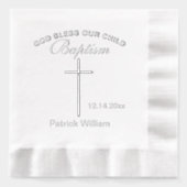 Doop Elegant Kruis Folie Servetten (Voorkant)