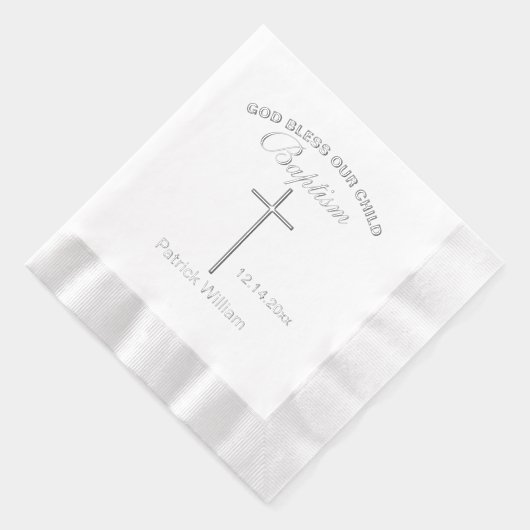 Doop Elegant Kruis Folie Servetten (Rechts)