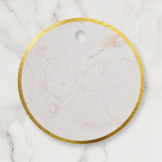 Doop Elegant Marmer Faux Gouden Folie Dank u Bedankjes Labels (Achterkant)