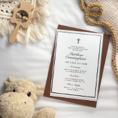 Doop Elegant Modern Cross QR-code Acryl Uitnodigingen