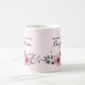 Doop Elegant Roze Bloemen Koffiemok (Center)