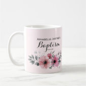 Doop Elegant Roze Bloemen Koffiemok (Links)