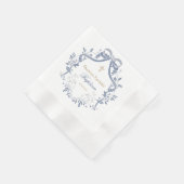 Doop elegante blauwe boog servet (Hoek)