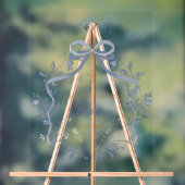 Doop elegante blauwe boog welkomstbord acryl bord (Neutraal)