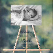 Doop Elegante foto welkom acryl teken Acryl Bord (Neutraal)