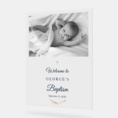 Doop Elegante foto welkom acryl teken Acryl Bord (Hoek)