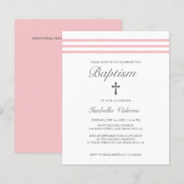 DOOP Elegante gestreepte pastel roze kruis Budget