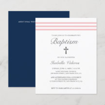 DOOP Elegante gestreepte pastel roze marine kruis 