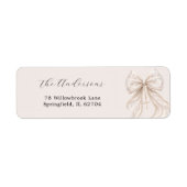 Doop Elegante Strik Etiket (Voorkant)
