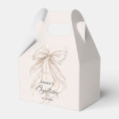 Doop Elegante Strik met Parels Bedankdoosjes (Achterkant)
