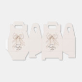 Doop Elegante Strik met Parels Bedankdoosjes (Uitgevouwen)