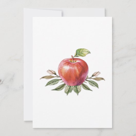 Doop en Eerste Verjaardag Apple Sjabloon Kaart (Achterkant)