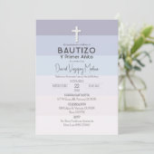 Doop en Eerste Verjaardag Minimalist Kaart (Staand voorkant)