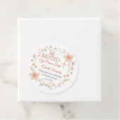 Doop en Eerste Verjaardag Roze Bloemen Bautizo Bedankjes Labels (In situ)