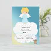 Doop Engel jongen Kaart (Staand voorkant)