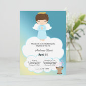 Doop Engel jongen Kaart (Staand voorkant)