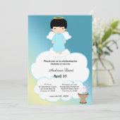 Doop Engel jongen Kaart (Staand voorkant)