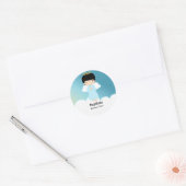 Doop Engel Jongen Ronde Sticker (Envelop)