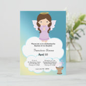 Doop Engel Meisje Kaart (Staand voorkant)