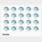 Doop Engel Meisje Ronde Sticker (Vel)