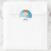 Doop Engel Meisje Ronde Sticker (Tas)