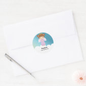 Doop Engel Meisje Ronde Sticker (Envelop)