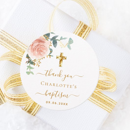 Doop eucalyptus blush roze bloemen bedankje bedankjes labels