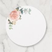 Doop eucalyptus blush roze bloemen bedankje bedankjes labels (Achterkant)