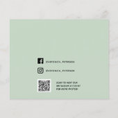 Doop eucalyptus foto QR code dank u kaart (Achterkant)