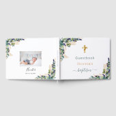 Doop eucalyptus groen aangepaste foto gastenboek (Volledig)