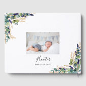 Doop eucalyptus groen aangepaste foto gastenboek (Achterkant)