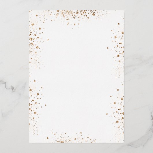 Doop eucalyptus groen goud glitters folie uitnodiging (Achterkant)