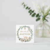 Doop Eucalyptus Rozen Kruis Informatiekaartje (Staand voorkant)