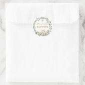 Doop Eucalyptus Rozen Kruis Ronde Sticker (Tas)