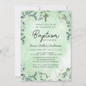 Doop Eucalyptus Waterverf groen Kaart (Voorkant)