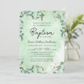 Doop Eucalyptus Waterverf groen Kaart (Staand voorkant)