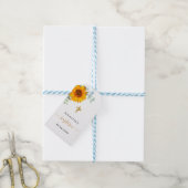 Doop eucalyptus zonnebloem jongen meisje cadeaulabel (Met Touw)