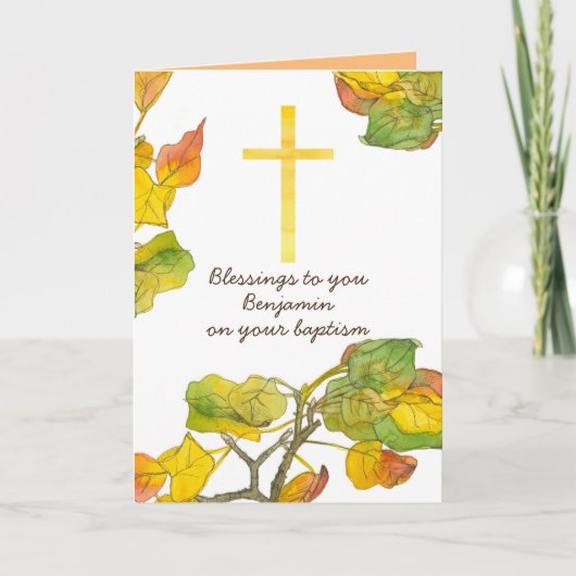 Doop Felicitaties Merk Bijbelvers Christelijk Kaart (Voorkant)