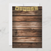 Doop Fiesta Twin Jongen & Meisje Hout 1e Verjaarda Kaart (Achterkant)