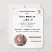 Doop Foto Aankondiging Uitnodiging (Voorkant)