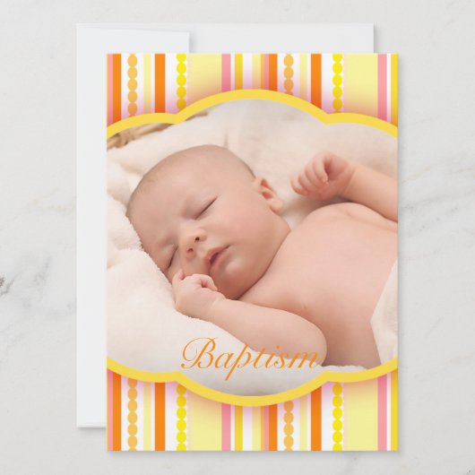 Doop foto aankondiging uitnodigingskaart (Voorkant)
