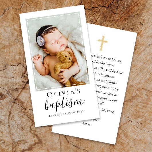 Doop Foto Keepsake Gebed Kaart