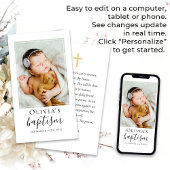 Doop Foto Keepsake Gebed Kaart Contactkaartje